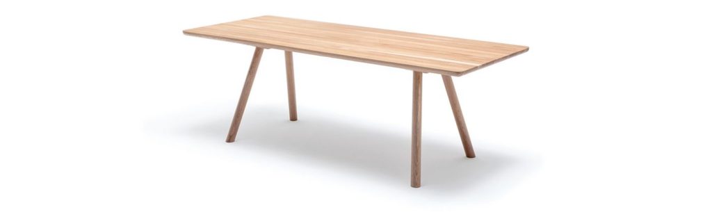 Freistil by Rolf Benz 120 dining table with solid oak table top
