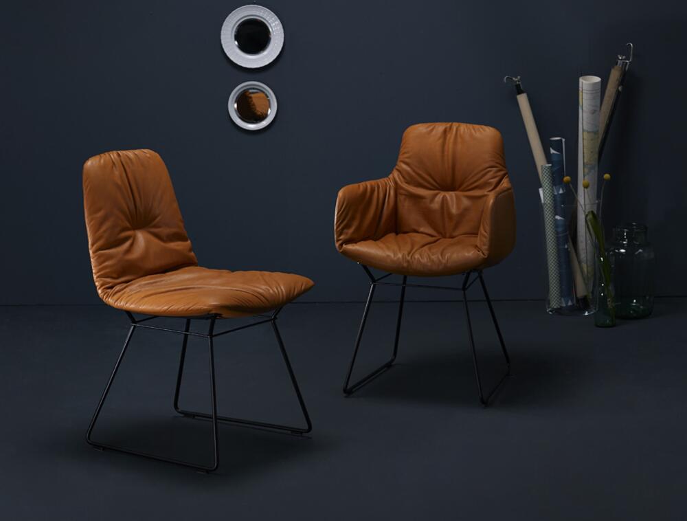 Freifrau Leya Dining Chair collection in leather