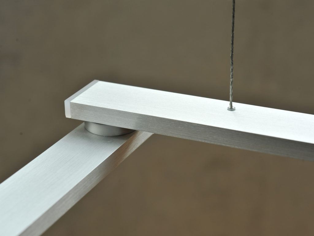 Pendant LED Lamp aluminum anodized finish detail