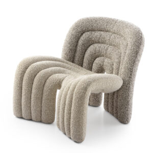 Leolux Sen Lounge Chair in beige grey fabric